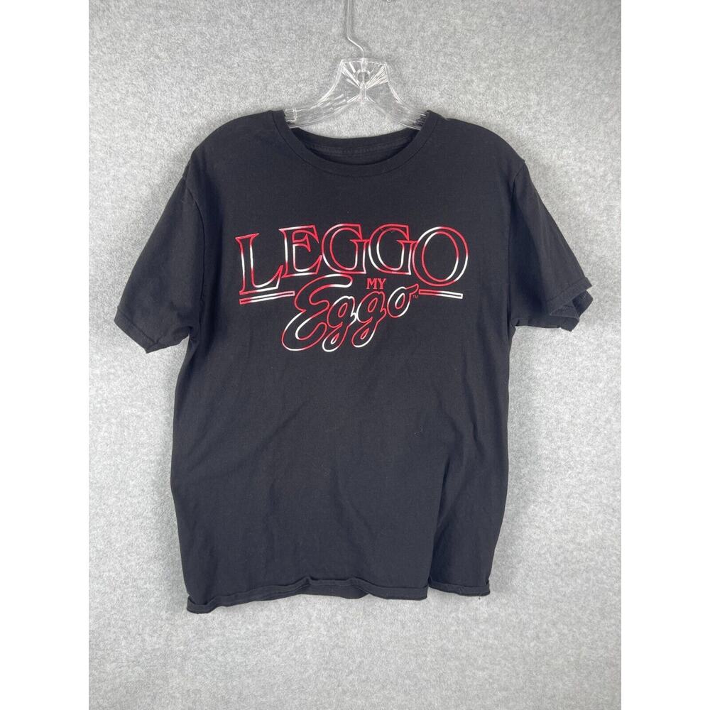 Kelloggs Leggo My Eggo T Shirt Mens L Black Retro Style Short Sleeve Tee